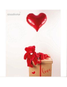 Caja Love, osito rojo,...