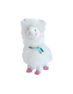 Peluche llama blanca,...