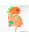 Piñata dinosaurio naranja para fiesta