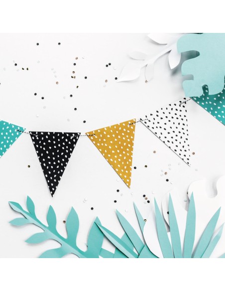 Guirnalda papel dinosaurios, animal print, 2m