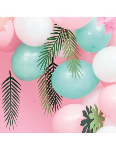 Guirnalda 9 hojas tropicales gigantes, 37 X 125 cm