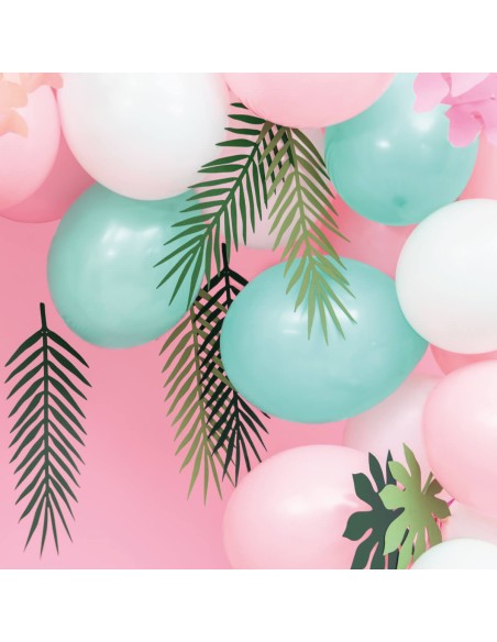 Guirnalda 9 hojas tropicales gigantes, 37 X 125 cm