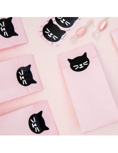 Bolsa papel gatita y pegatinas, 6 uds. 2