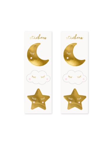 Bolsa papel blanco estrellas oro con pegatinas,...