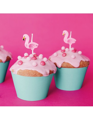 Velas flamencos rosas