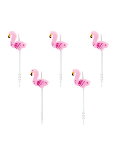 Velas flamencos rosas