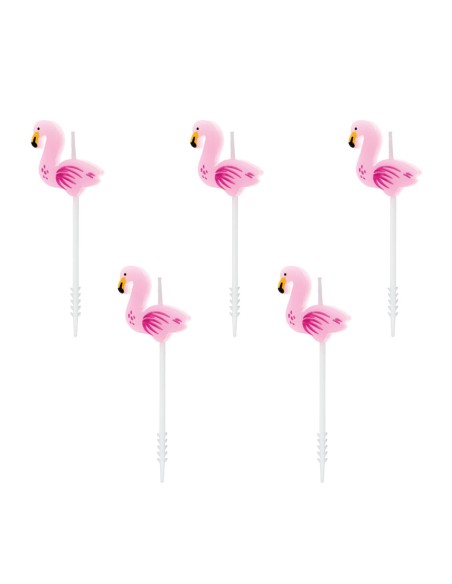 Velas flamencos rosas
