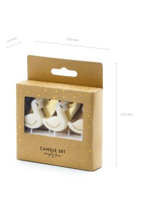 Velas cisnes y corazones dorados