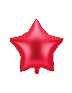 Globo foil forma estrella color rojo 48 cm, 19"