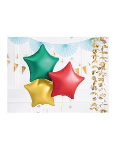 Globo foil forma estrella color verde 48 cm, 19" 2