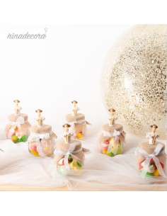 Tarro golosinas con muñeca, comuniones, bailarina 2