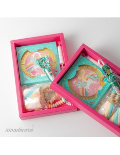 Caja chocolates, chuches y tattoo unicornio 2