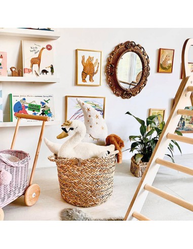 Cojín decorativo estrella dorada