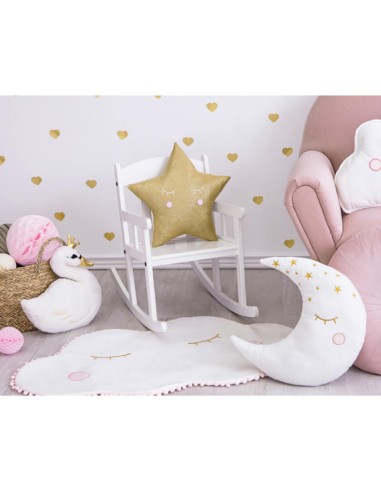 Cojín decorativo estrella dorada