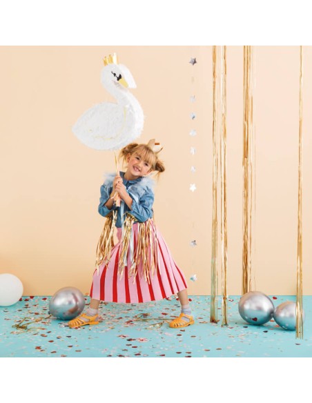 Piñata de cisne blanco