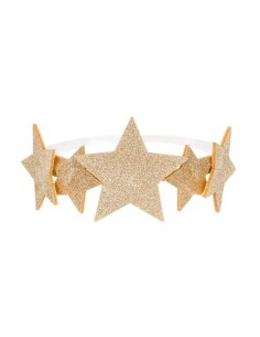 Diadema estrellas doradas glitter