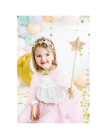 Varita mágica dorada glitter,