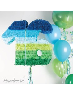 Piñata número 16 color degradado 2