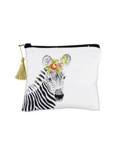 Monedero de tela, Cebra con lentejuelas