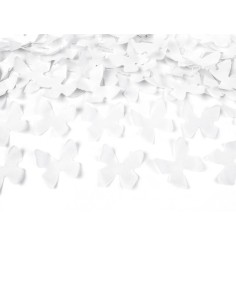 Cañón confetti mariposas blancas, 40 cm 2