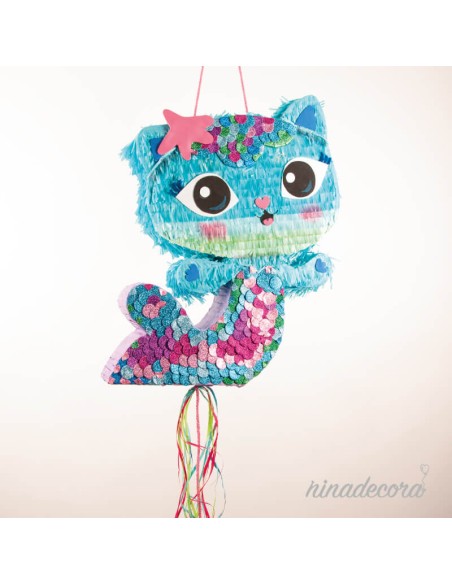 piñata gato sirena la casa de muñecas de Gabby piñata gato sirena la casa de muñecas de Gabby