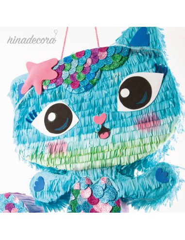 piñata gato sirena la casa de muñecas de Gabby