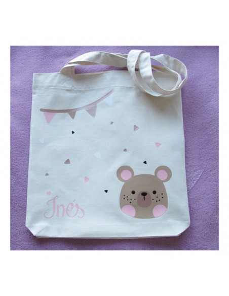 Bolsa de tela osito personalizada