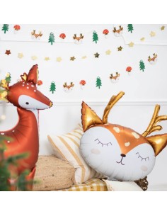 Guirnalda papel reno, árbol de navidad 2