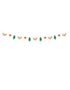 Guirnalda papel reno, árbol de navidad