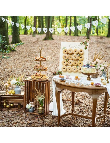 Stand Donut Bar de madera reutilizable