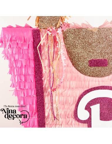 Piñata bolso Barbie para fiesta