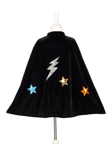 Disfraz capa negra Súper Héroe de Souza 4-8 años