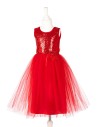 Disfraz vestido rojo Scarlet de Souza Talla 5-7 años Navidad