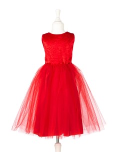 Disfraz vestido rojo Scarlet de Souza Talla 5-7 años Navidad 2