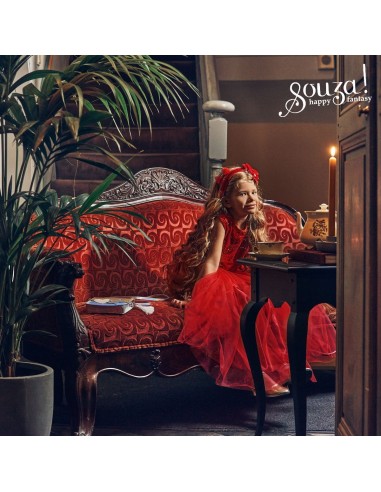 Disfraz vestido rojo Scarlet de Souza Talla 5-7...