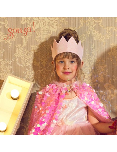 Disfraz capa lentejuelas Laurence de Souza Talla 5-7 años