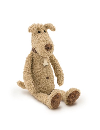 Peluche Bobby, perro peludo marrón 54cm