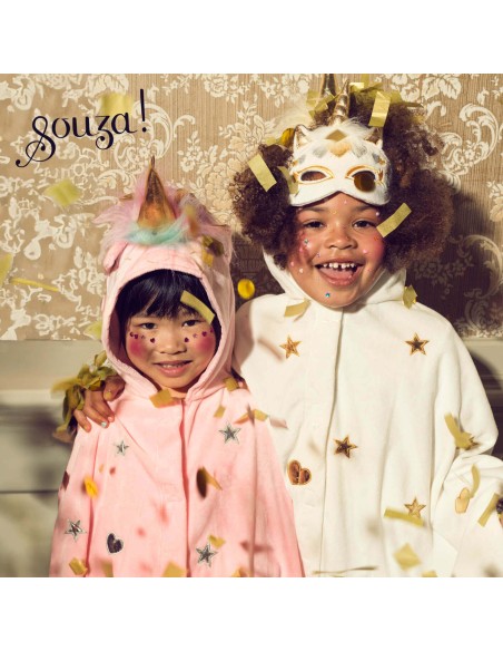 Disfraz capa blanca Unicornio de Souza Talla 4-8 años
