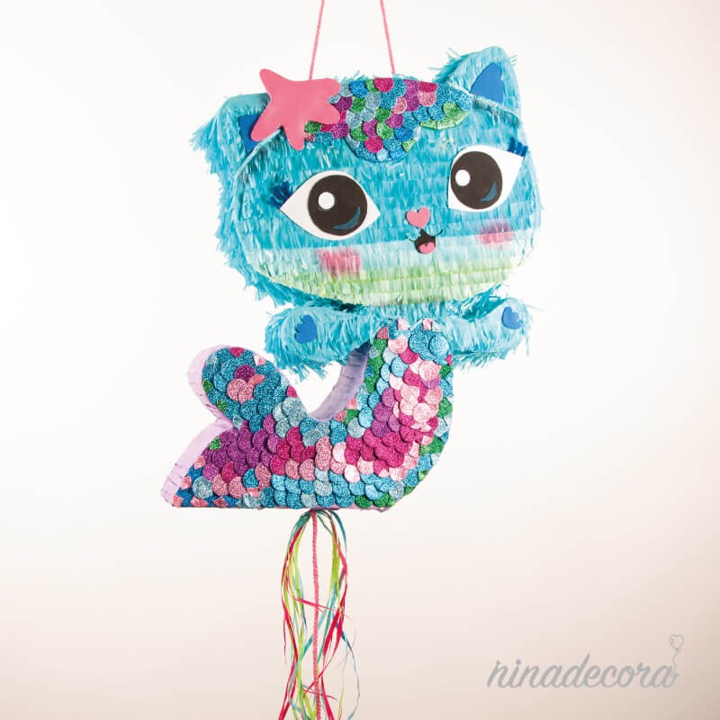 piñata cumple de sirena